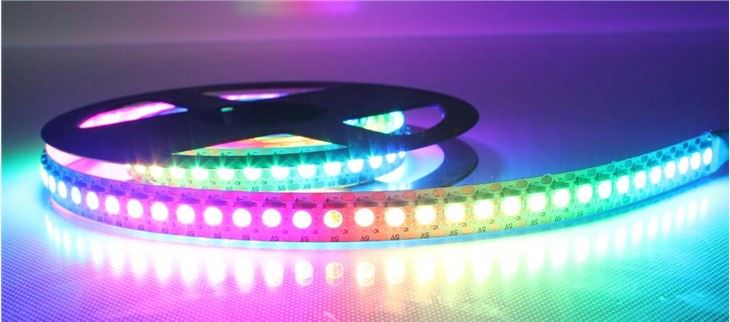 Bez blikania RGB LED digitálny pásik Matrix 144 LED adresovateľný 5V APA102 LED pixelový pásik